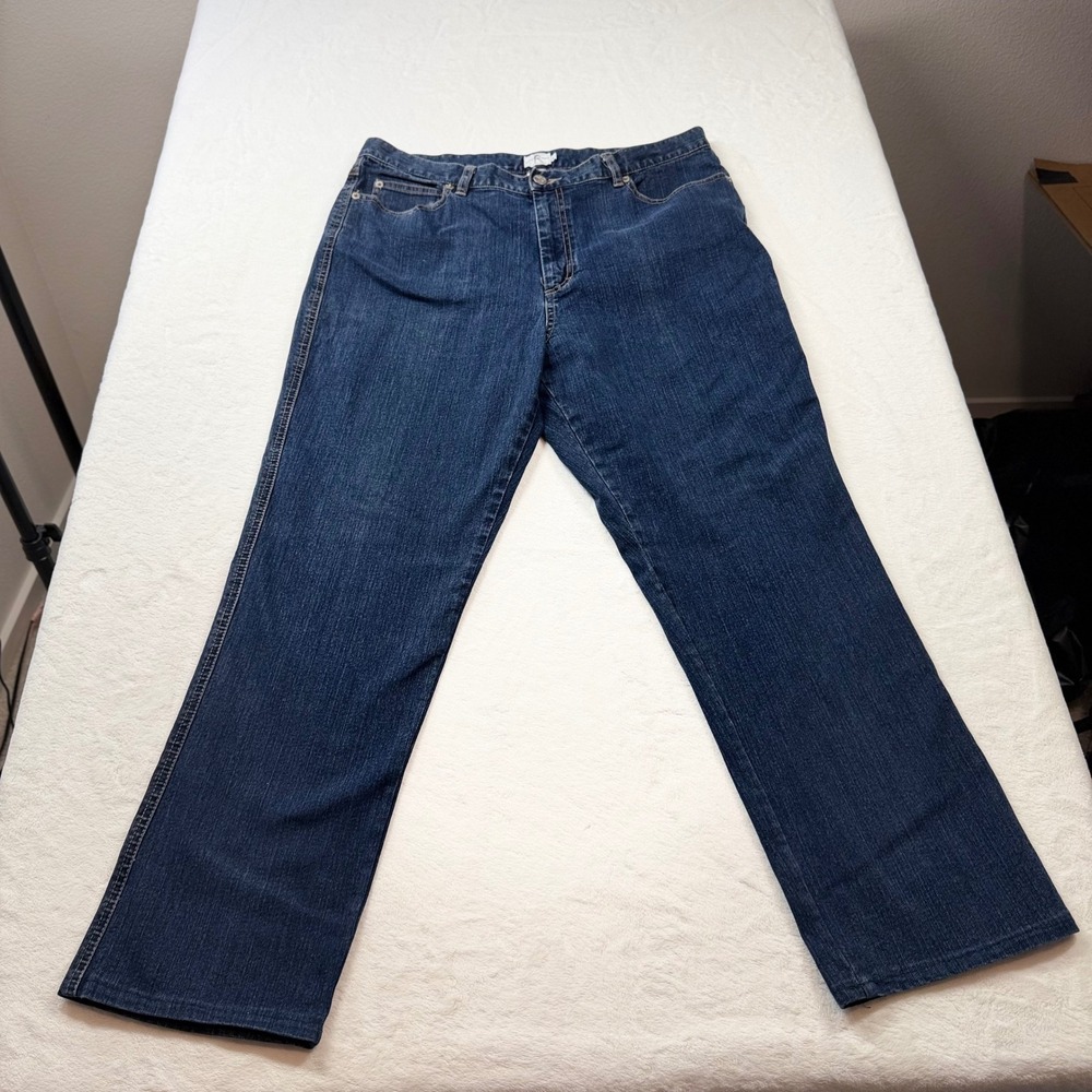 Calvin Klein Jeans Straight Leg Womens 16 Dark Blue Excellent Stretch ZD15J198